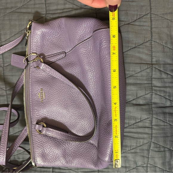 Lavender Coach Pebble Leather Crossbody Bag - Picture 5 of 7